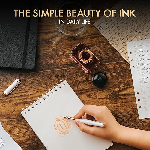 Vista 24 de Wordsworth and Black - Botella de tinta para pluma estilográfica (1.7 fl oz), edición de lujo premium, [morado lavanda] tinta embotellada; botella