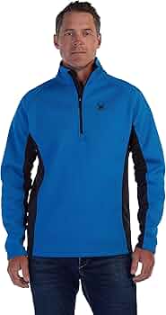 Spyder Chaqueta deportiva Softshell para hombre, forro polar, resistente al agua, con capucha