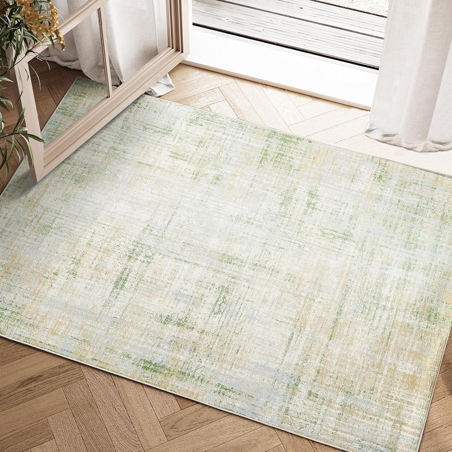 COLLACT 2x3 Area Rug Abstract Entryway Rug Sketch