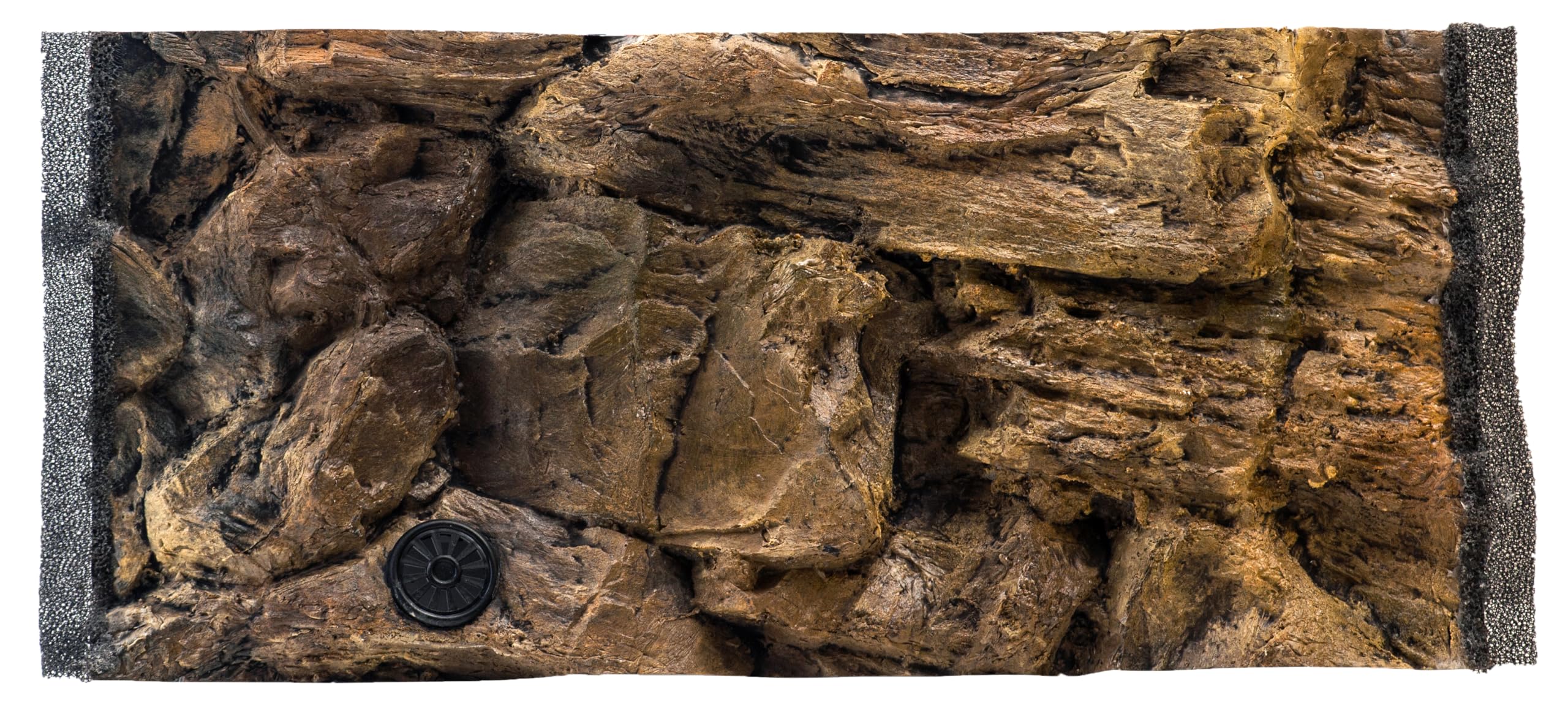 WYSKONT Aquarium background 3D Lesbos - Aquarium background - Aquarium accessories - Background - Aquarium decoration - 47 x 27 cm for Aquarium 50 x 30 cm - brown colour - Aquarium large โ image 1