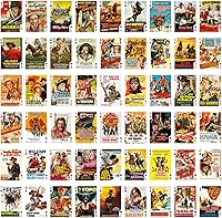 Vista 2 de Cartas de Juego de Spaghetti Western (Baraja de Póquer 54 Cartas Todas Diferentes) Póster Vintage de Película Western del Salvaje Oeste