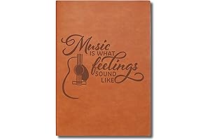 Music is What Feelings Sound Like Leather Journal Notebook