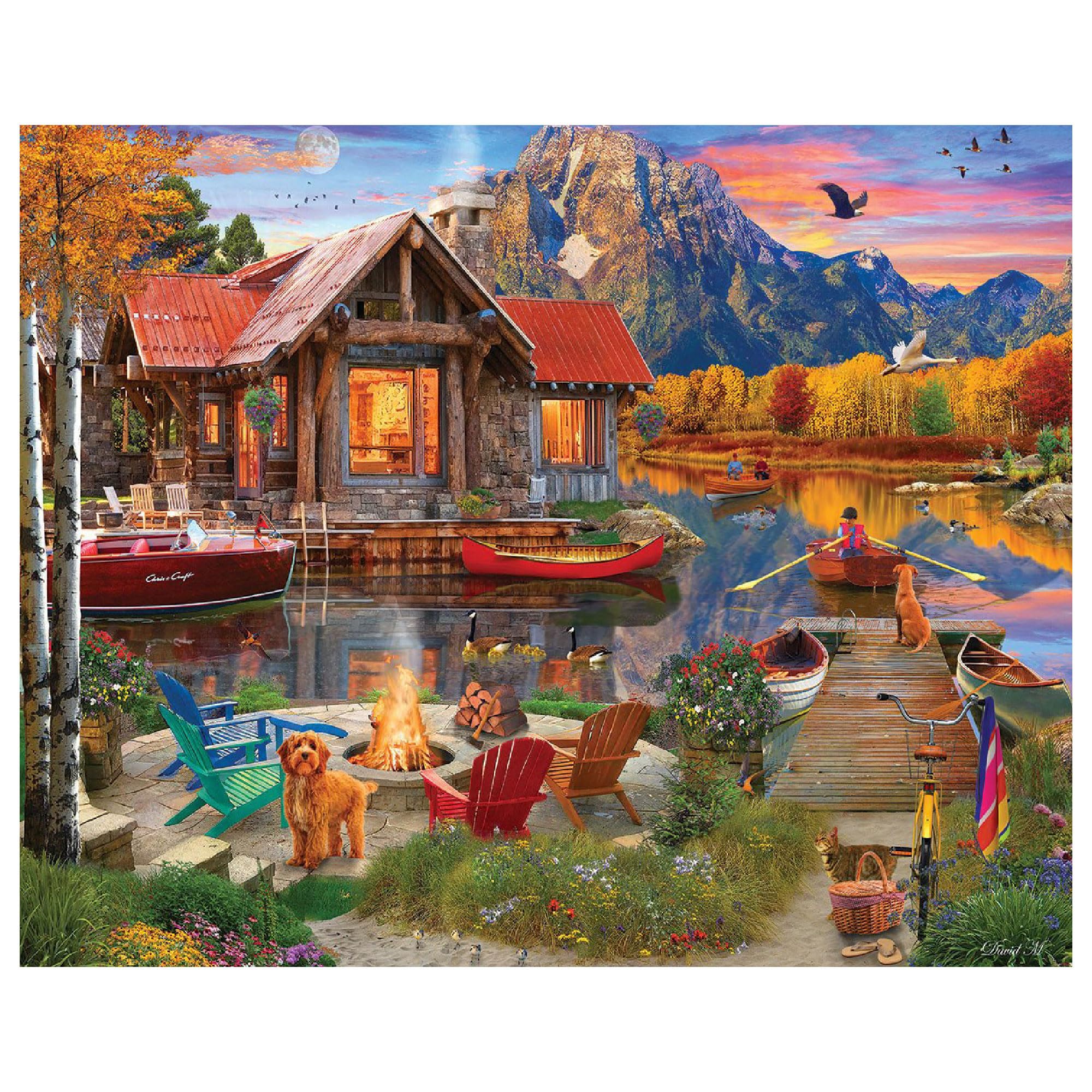 White Mountain Puzzles - Family Retreat - 1000 Piece Jigsaw Puzzle