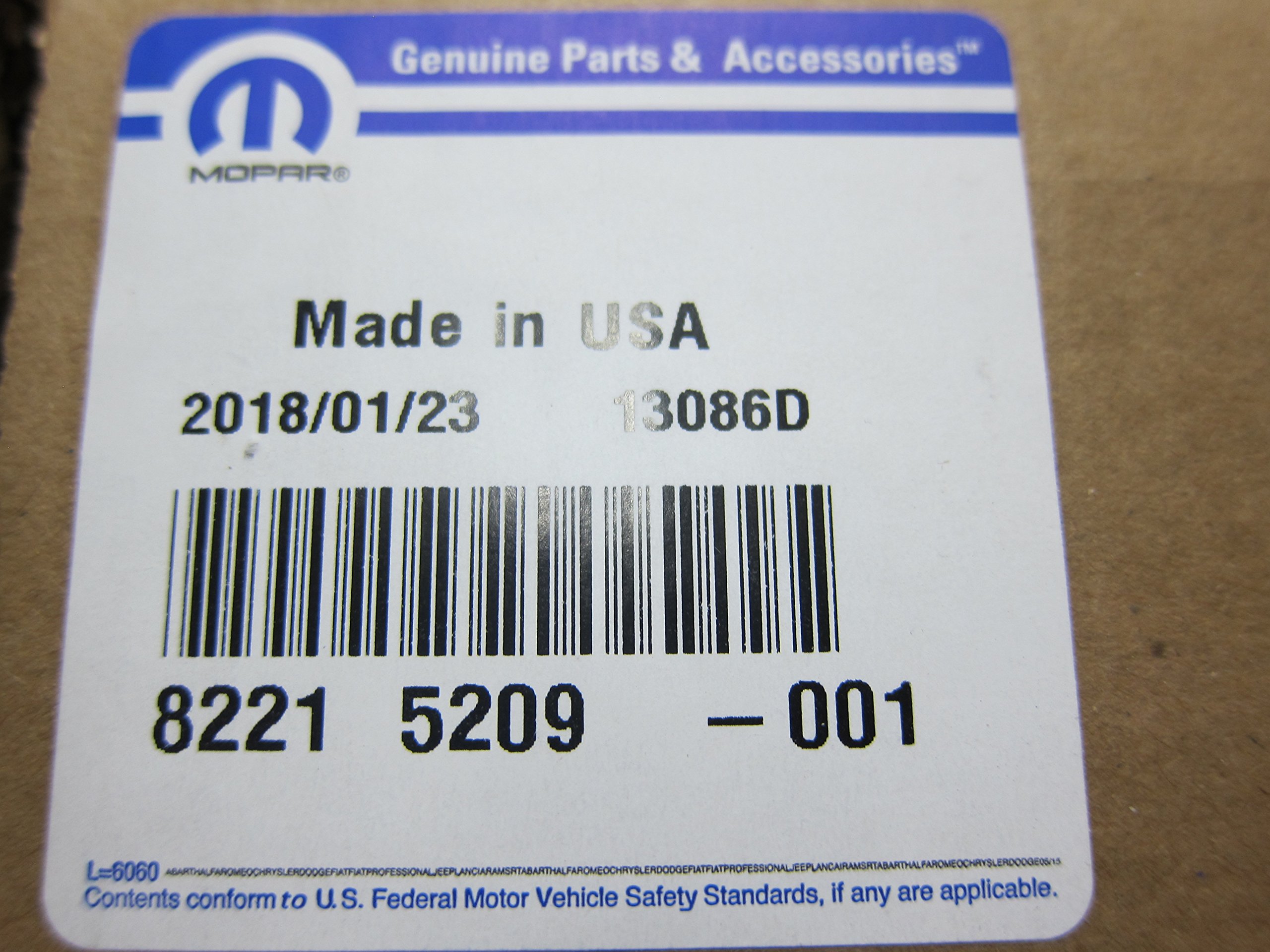 Mopar Jeep Wrangler JL Trailer Tow 2 inch Hitch Receiver with Plug OEM