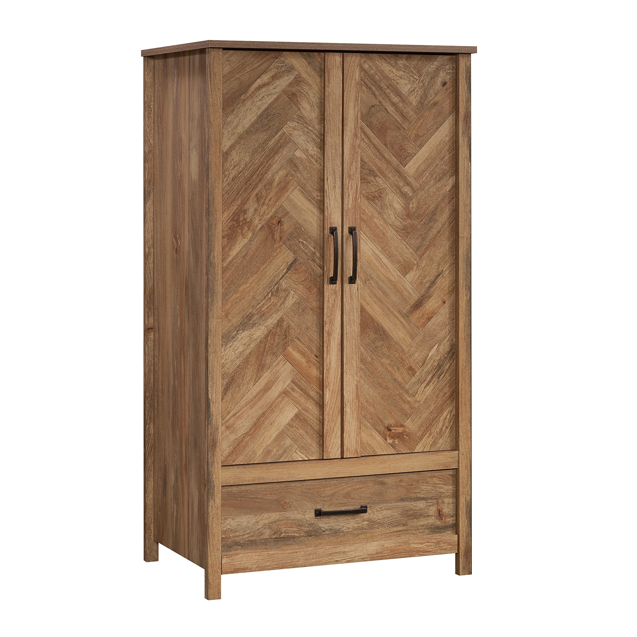 Sauder Cannery Bridge Armoire, L: 32.36" x W: 22.52" x H: 59.80", Sindoori Mango Finish