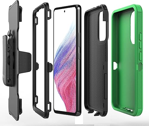 Miniatura 9 de Jackpot Wireless Funda diseñada para Samsung Galaxy A53 5G con protector de pantalla integrado, resistente a prueba de golpes y clip giratorio para