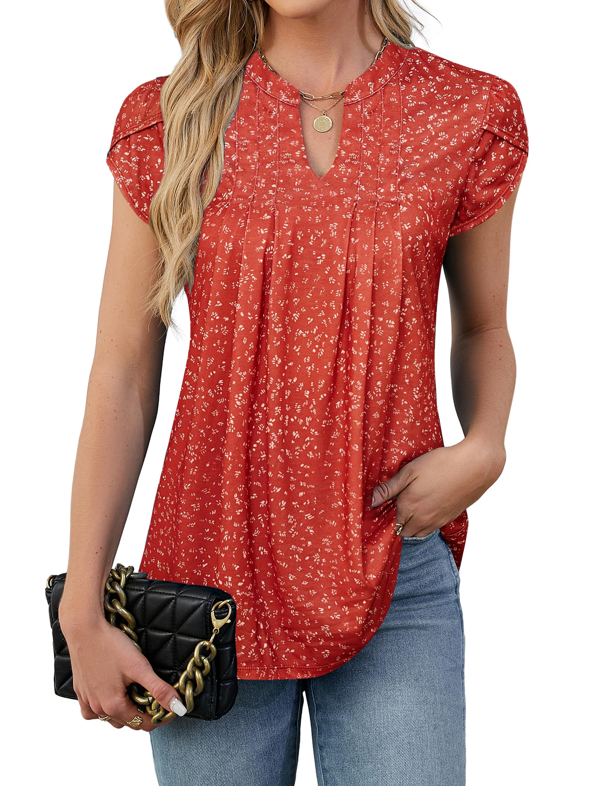 BMJL Womens Blouses Dressy Casual Plus Size Tops Business Boho Work Hawaii Shirts Trendy Loose Summer Tunics