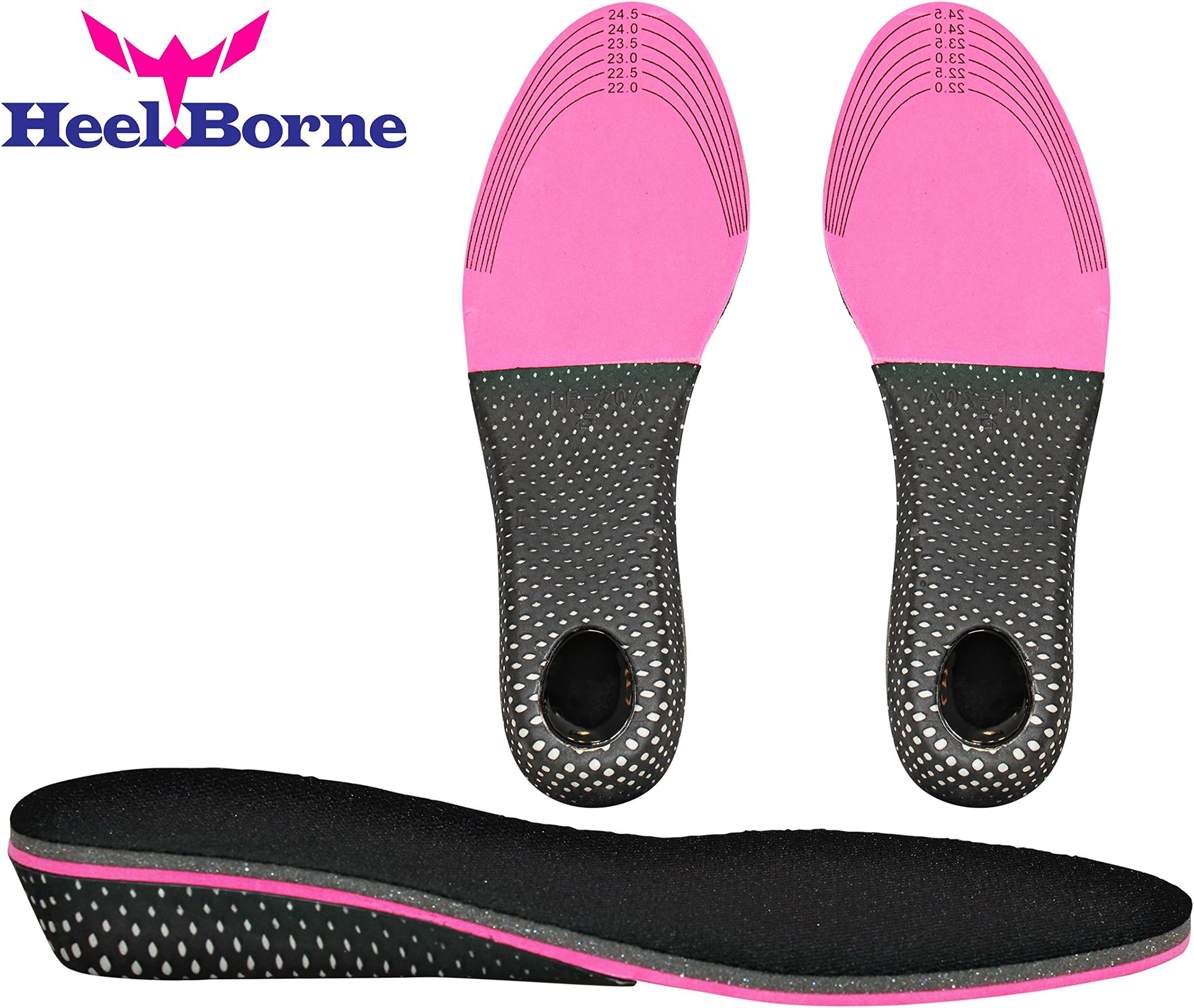 1 Inch Anti-Slip and Light-Weight Memory Foam Height Increasing Insole for Women by HeelBorne