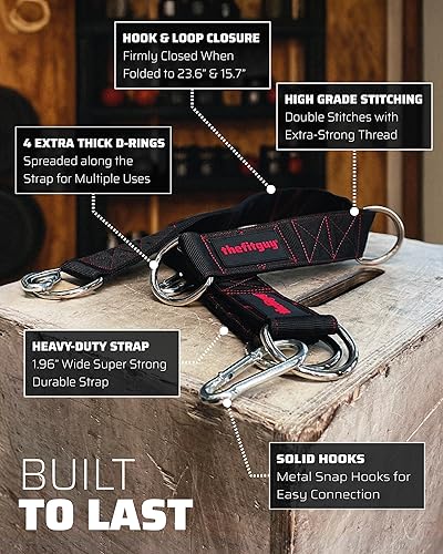 Miniatura 7 de Correas de extensión para cables (par)  Accesorios de gimnasio ajustables de alta resistencia para máquinas de cable y polea, barras y mangos  5