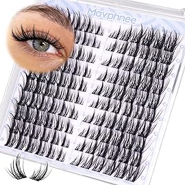 Manga Lash Clusters Spiky Cluster Eyelash Extensions Cat Eye Anime Individual Lashes Natural Lash Extension Clusters Wispy Eyelash Clusters 120 Pcs CD-Curly Cluster Lashes by Mavphnee