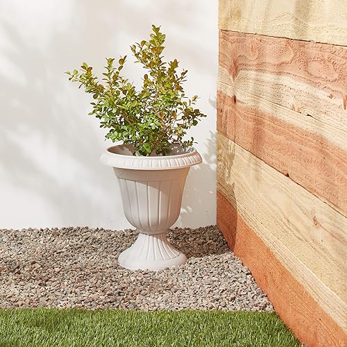 Miniatura 52 de PL10CP - Maceta clásica de plástico tradicional para interiores y exteriores, 15 x 13 pulgadas, cobre cepillado