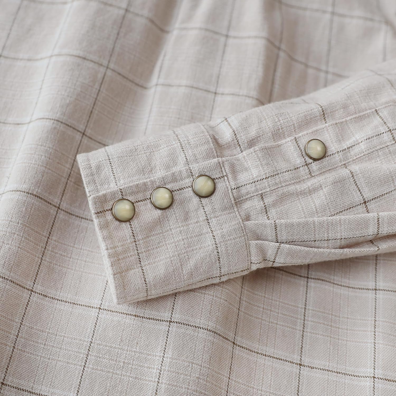 Dubinik® 6.3 oz Flannel Shirt for Men Long Sleeve Casual Cozy Snap Button Western Plaid Shirts Soft Pure Cotton - Image 4