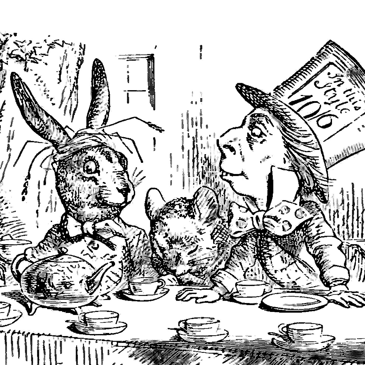 Amazon.co.jp: 不思議の国のアリス 『 狂ったお茶会 』のマウスパッド