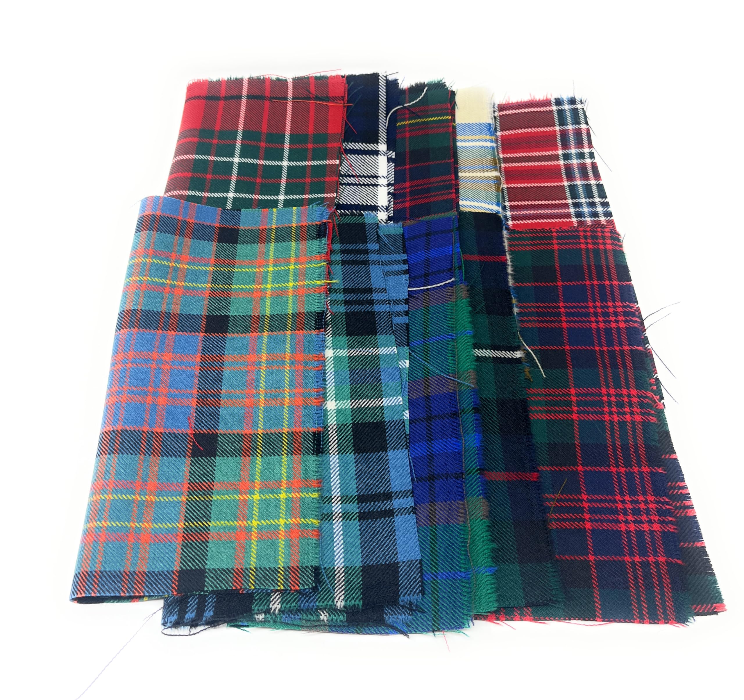 Tartan Fabric Patchwork Remnant Offcuts