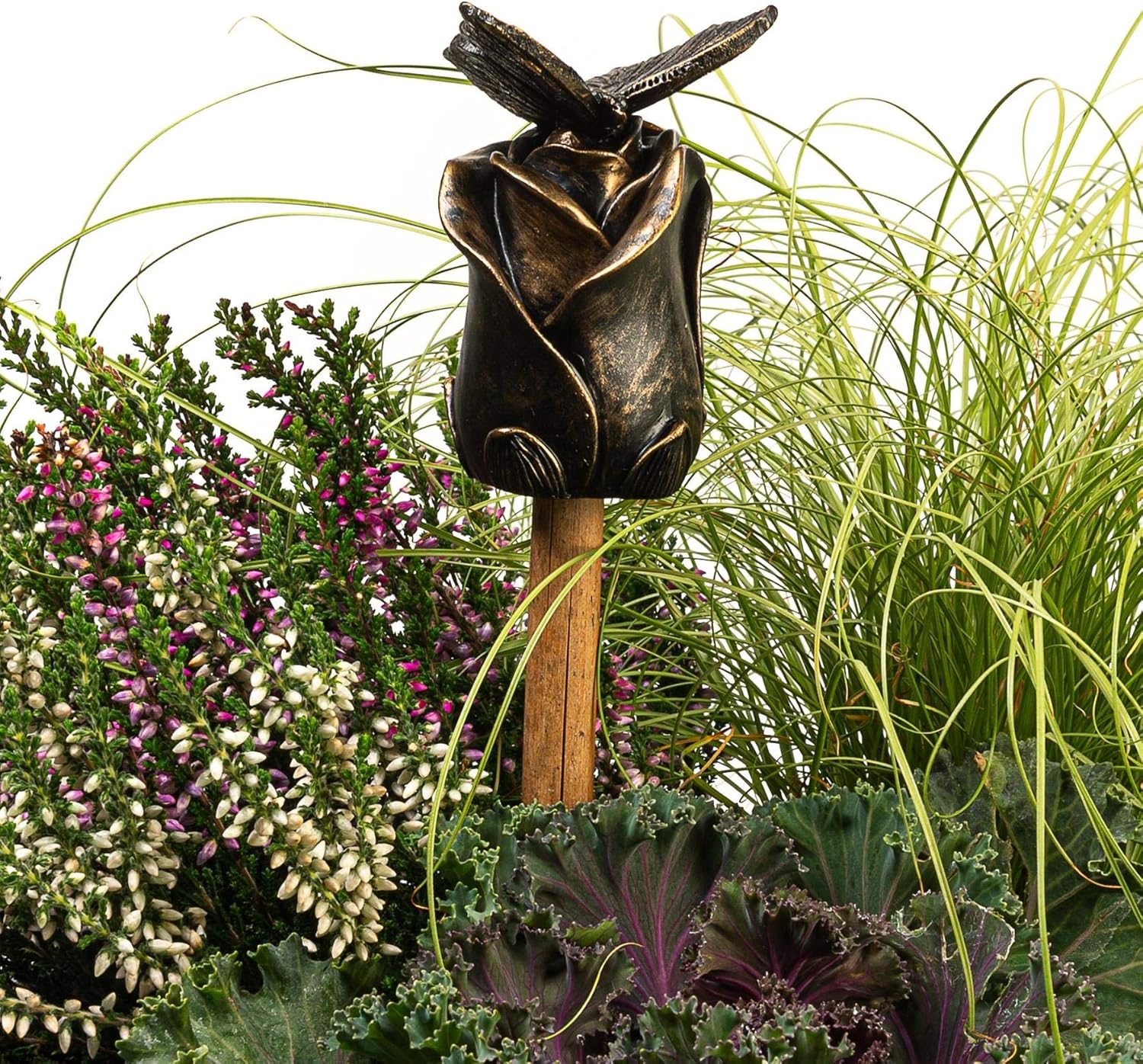 Potty Feet Cane Companion Topper - Butterfly On Rose