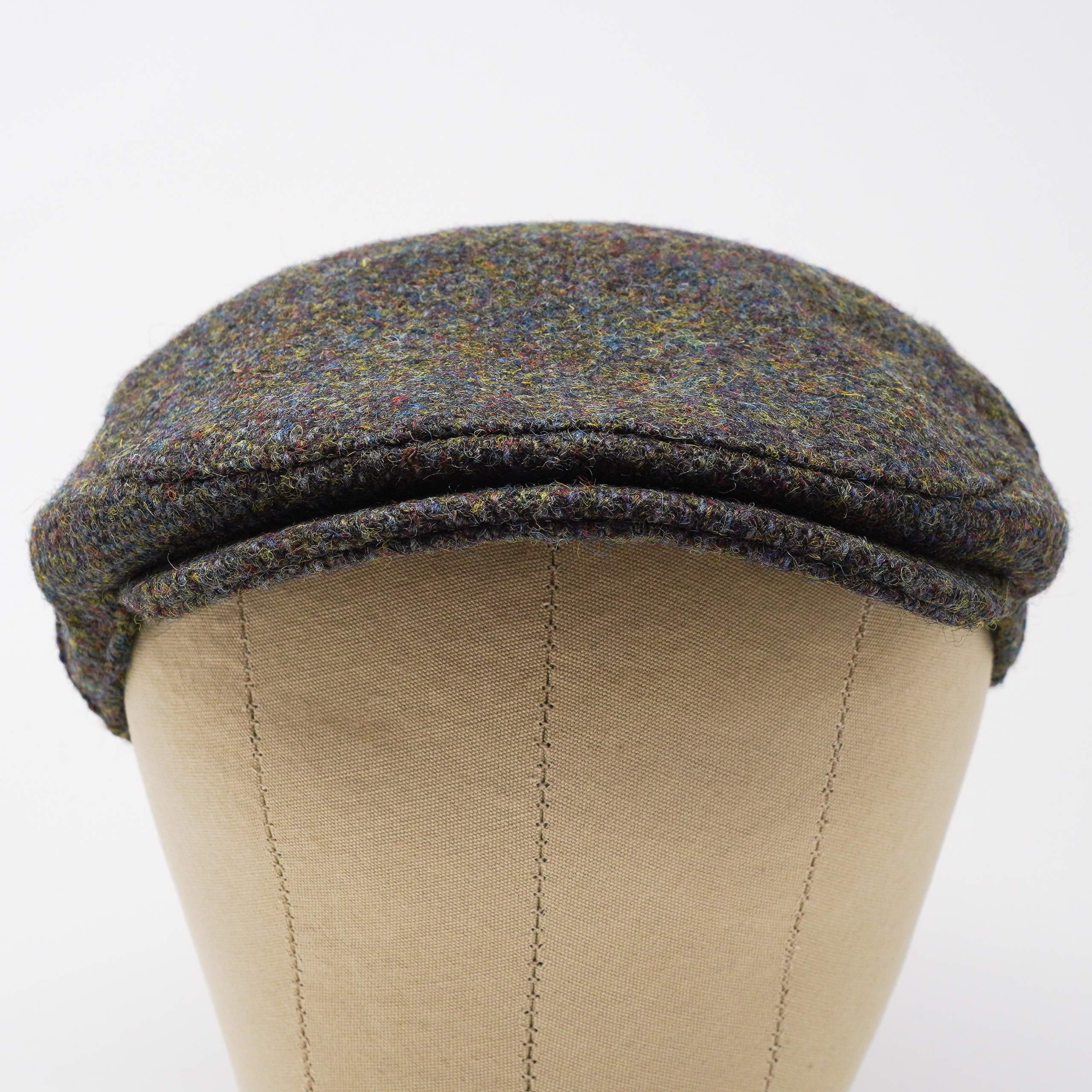 BORGES & SCOTT Gorra Plana Nevis - 100% Lana Tejida a Mano - Harris Tweed - Resistente al Agua