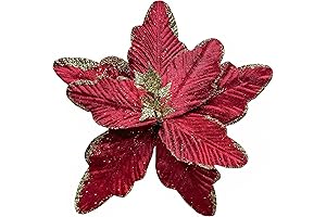 Burgundy Poinsettia Picks for a Radiant Christmas Tree