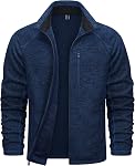 TACVASEN Hommes Vestes en polaire Full Zip Up Veste légère Casual Soft Hiking Sweaters Hiver Manteaux chauds avec poches