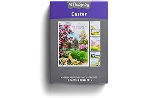 DaySpring Easter He is Risen 4 Design Assortment with Scripture Bulk, 12...