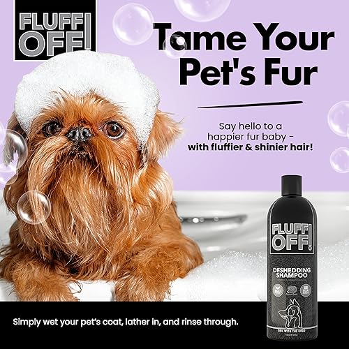 Miniatura 3 de Fluff Off! by Girl With The Dogs, Champú natural para perros y gatos, 16 onzas, fabricado en Estados Unidos, 8 semanas +