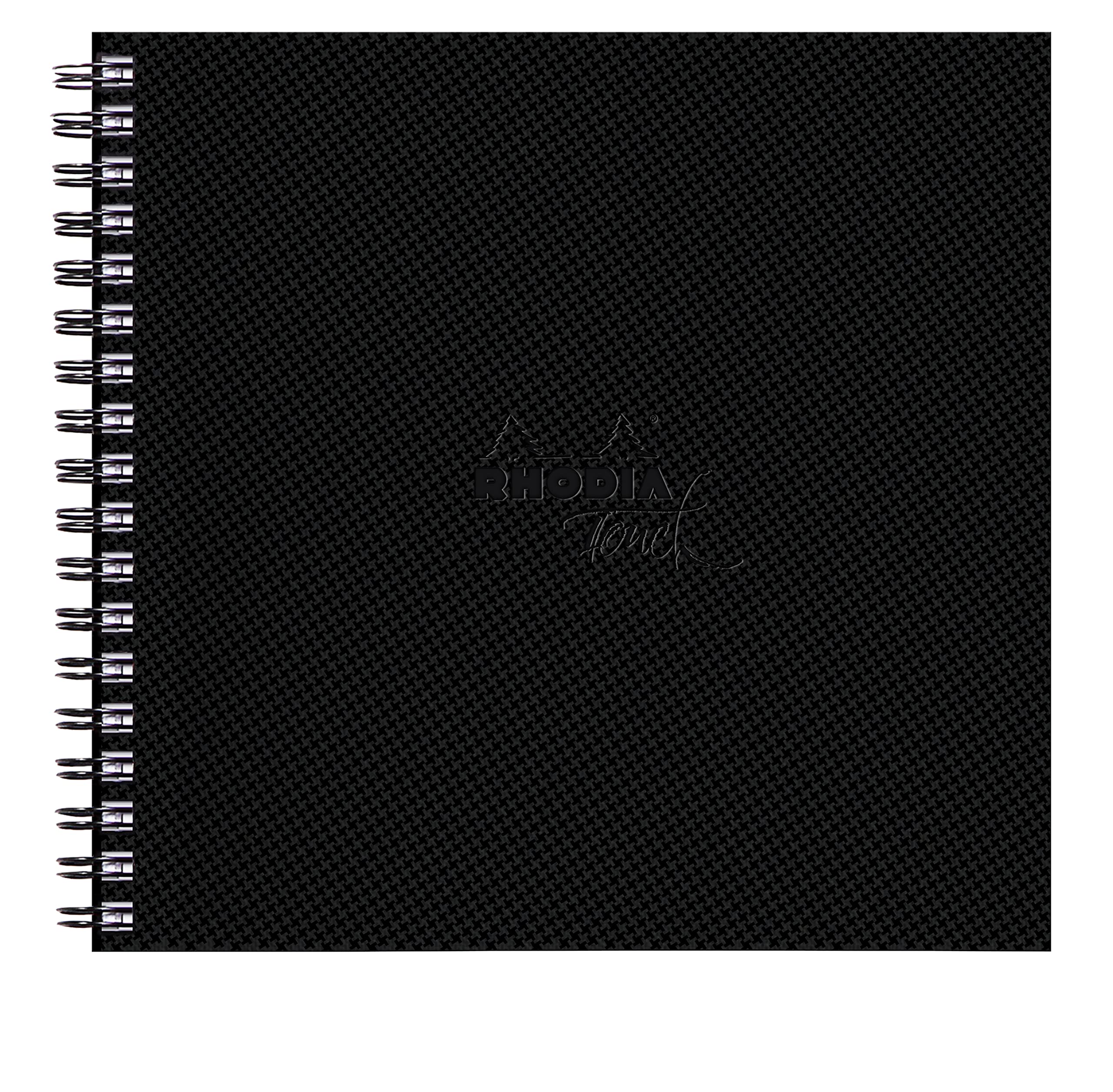 RHODIA TOUCH 116151C - Watercolour notebook 100% cotton - fine grain - 300 gsm - 21x21cm - 40 non-microperforated pages - Hardcover Notebook Watercolour Book