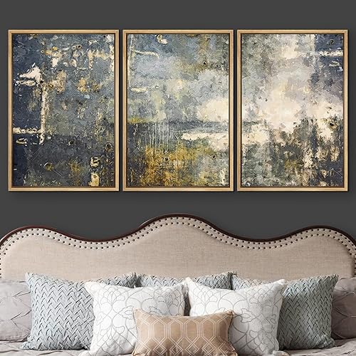 Miniatura 10 de wall26 Lienzo enmarcado para pared, juego de arte rural nublado, cielo, campo, naturaleza, desierto, ilustraciones de bellas artes, paisaje