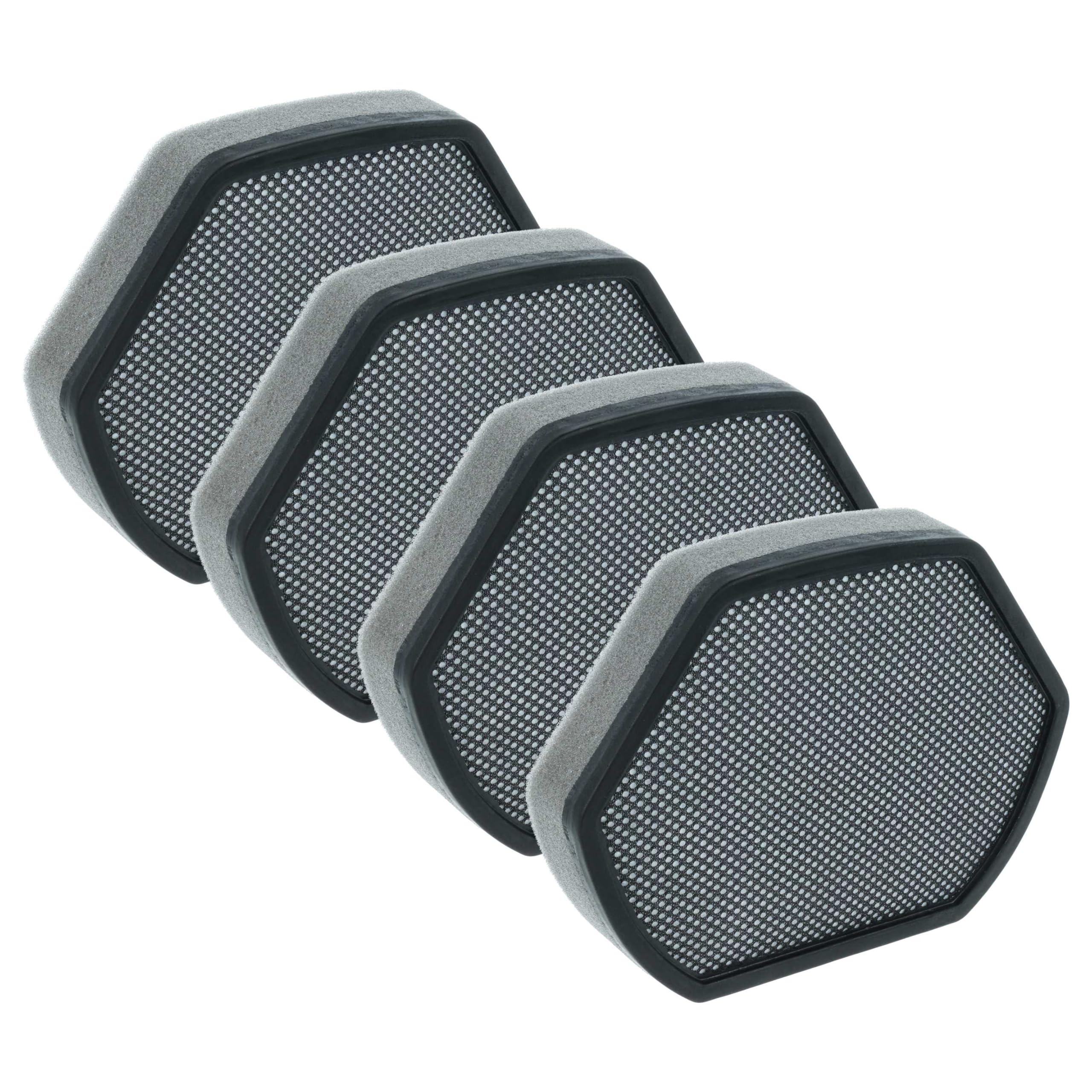 vhbw 4x Filtro de aspiradora compatible con Siemens VSX22030/01 - Filtro de espuma negro gris