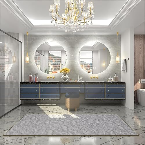 Miniatura 8 de Espejo de baño LED redondo de 36 pulgadas con luces, espejo redondo iluminado antivaho regulable, espejo de tocador LED retroiluminado en la pared,