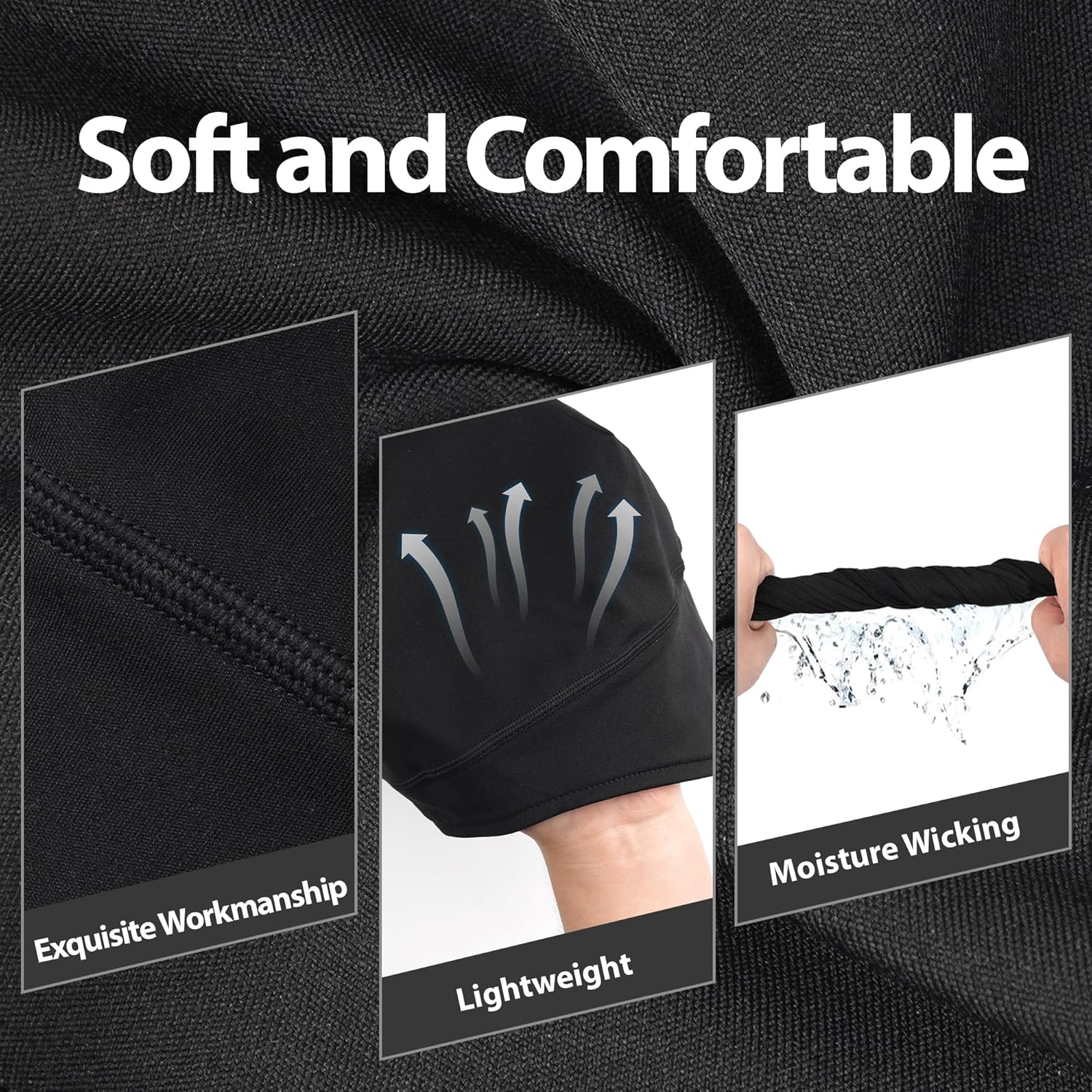 Qearl 5 Pcs Thermal Fleece Skull Cap Beanie with Ear Protection, Helmet Liner Winter Cycling Hat for Men Women Multicolor - Image 5