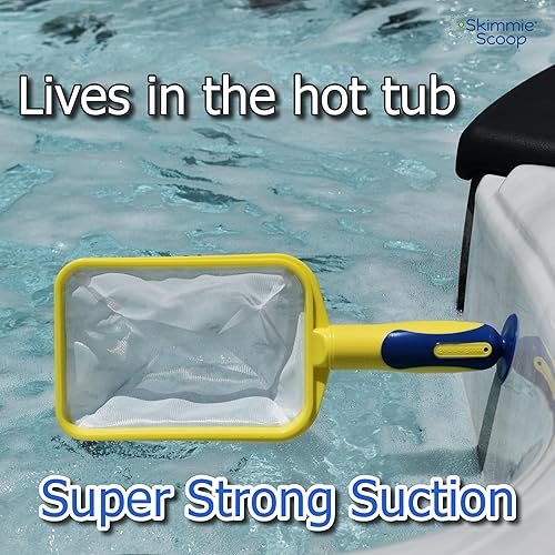Miniatura 3 de The Skimmie Scoop - Espumador de mano patentado con red de malla fina para spa, bañera de hidromasaje, inmersión fría y limpieza de piscinas