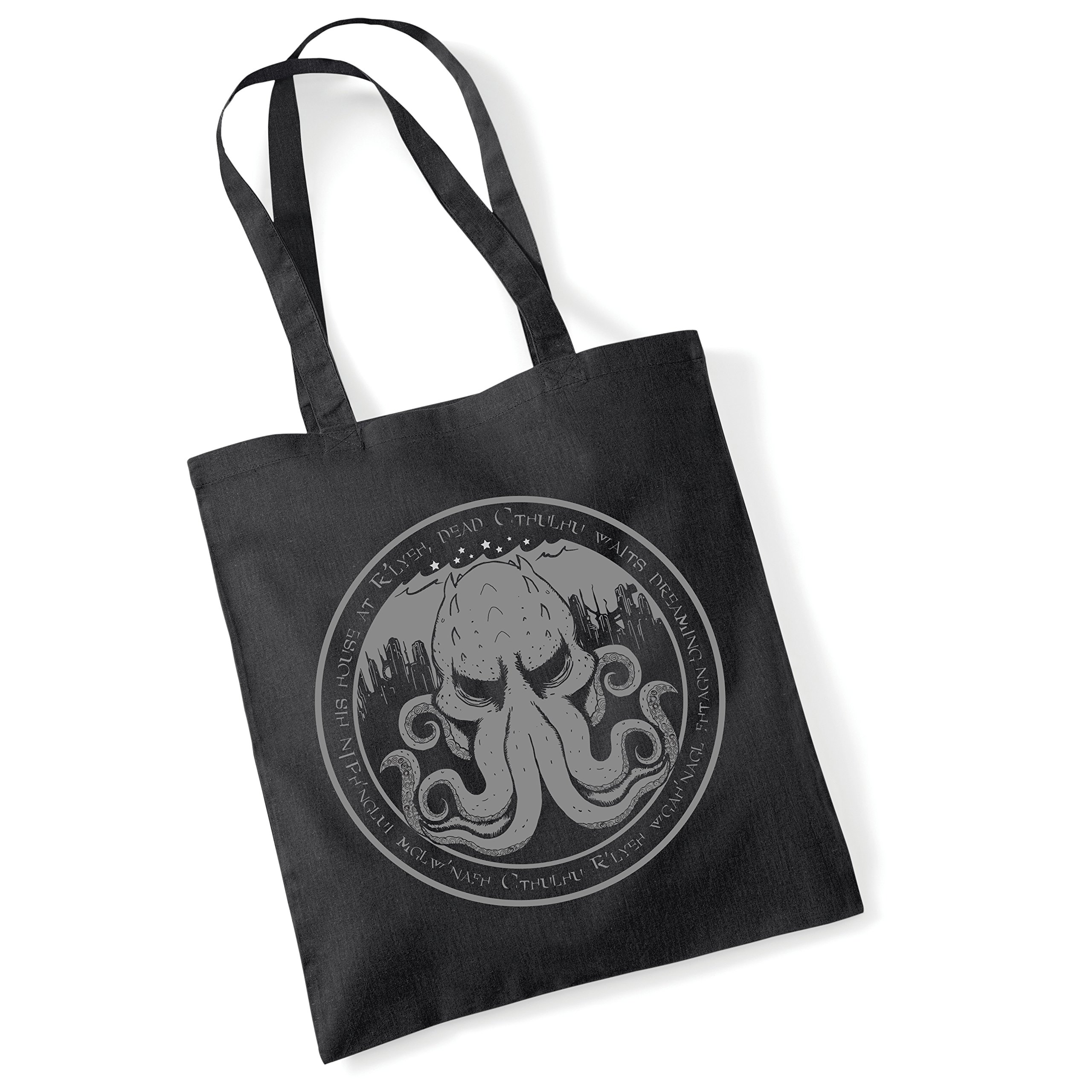 SMARTYPANTS In His House At R'yleh... Cthulhu Lovecraft Inspired Book Tote Bag
