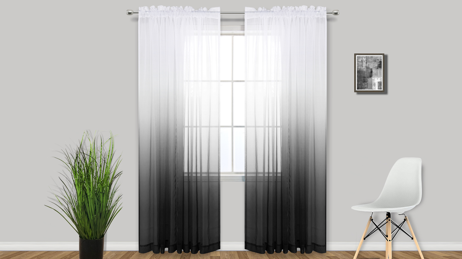 1PCS Rideau Brise-Bise Voilage Cuisine à Pattes Décor De Salon Chambre