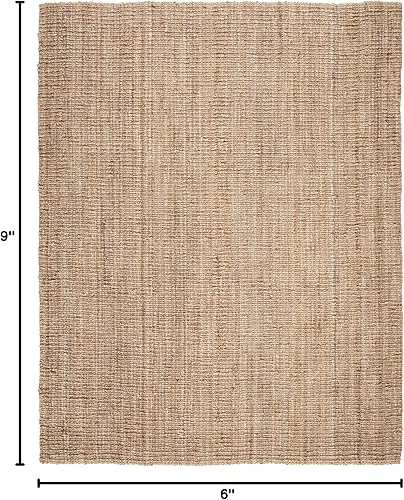 Vista 346 de SAFAVIEH Colección Natural Fiber NF447A - Tapete de pasillo, yute texturizado grueso tejido a mano de 0.75 pulgadas de grosor, ideal para zonas
