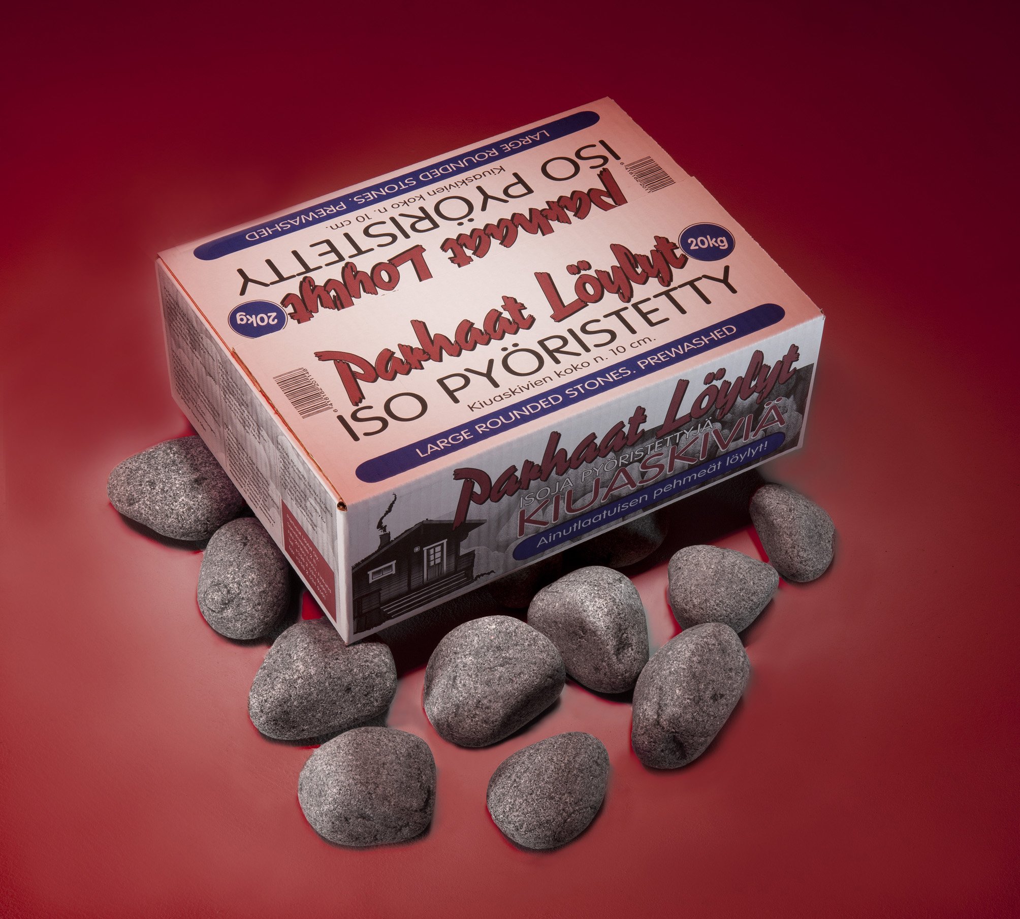 Pierres pour sauna - Taille 2 - 20 kg - Olivindiabas de qualité supérieure - Idéal pour poêle de sauna - Prêt à l'emploi et sans substances nocives - Infusion douce