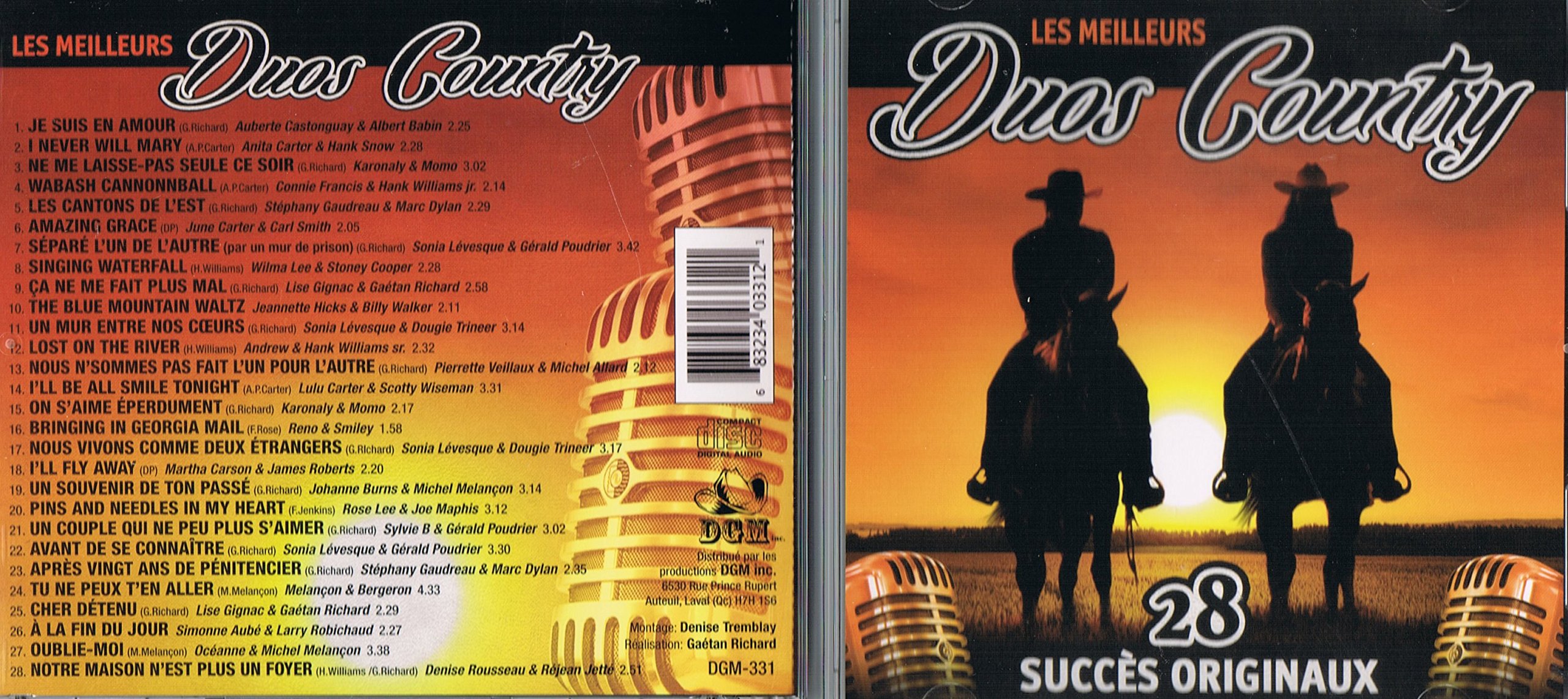 LES MEILLEURS DUOS COUNTRY - 28 SUCCES ORIGINAUX [Audio CD] Albert Babin, Anita Carter & Hank Snow, Connie Francis, Hank Williams, June Carter, Carl Smith, Gerald Poudrier, Gaetan Richard, Sonia Levesque, Lulu Carter, Momo, Stephany Gaudreau, Marc Dylan, Somonne Aube, Denise Rousseau & PLUS...