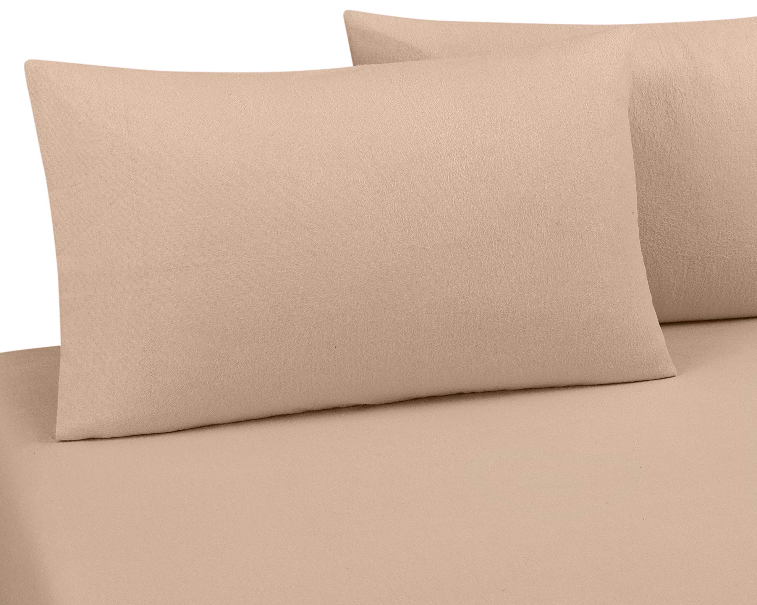 Parure de couette lit simple en flanelle - Beige/carreaux - Home All