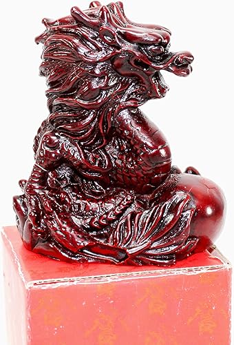 Poderoso Dragón - Figura coleccionable japonesa china asiática roja pisapapeles