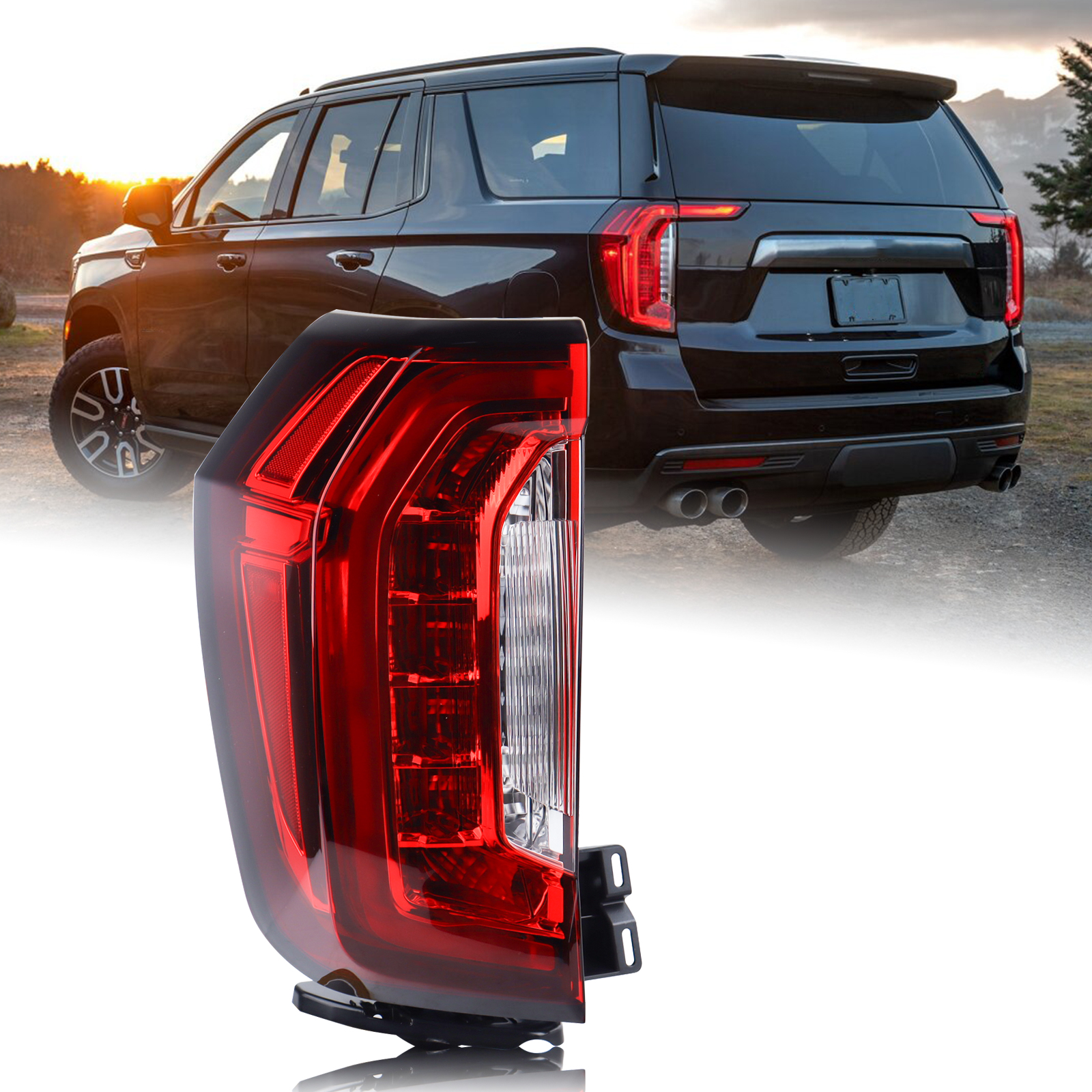 LED Tail Light Assembly – Left Driver Side For 2021-2024 GMC Yukon XL Denali, AT4, SLE, SLT (Replaces 84816392, GM2800317)