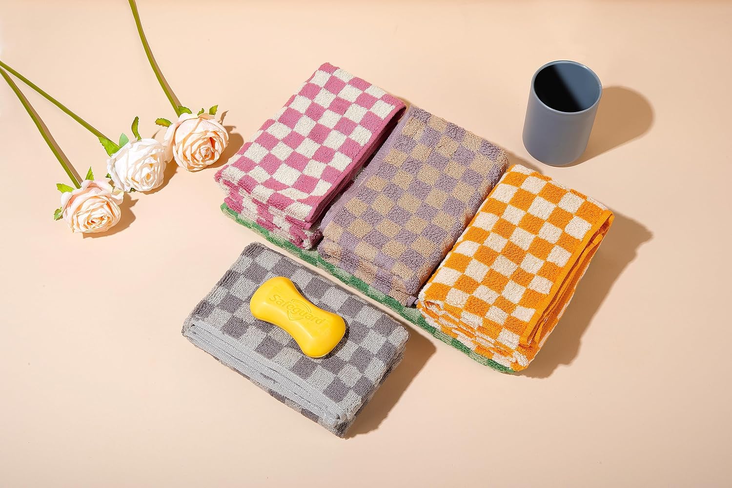 Luxurious Soft Cotton Hand Towels Set of 5 - Soft, Absorbent, and Decorative for Bathroom, Kitchen, Spa, Gym, and More - 13 x 29 Inches - 5 Colors - Image 9