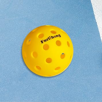 Furlihong Outdoor Pickleball Balls 16-Pack, 74mm / 2.9 Durable Pickleballs | 40-Hole, Compatible with All Furlihong Pickleball Machines - Yellow