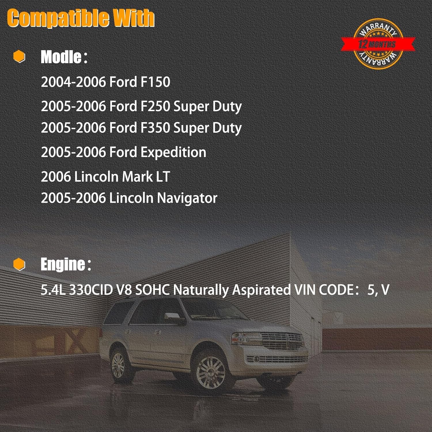 AUCERAMIC Head Gasket Set Fit for Ford F150 F250 F350 2004-2006 Expedition for Lincoln Mark LT Navigator 2004-2006 5.4L V8 Valve Cover Gasket VS50664R HS26306PT