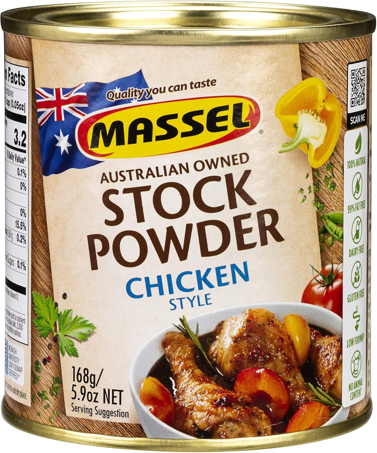 Massel Chicken Style Stock Powder Plant Based, Low FODMAP & Gluten
