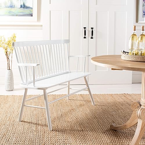 Miniatura 3 de Safavieh American Homes Collection Addison - Banco trasero con husillo blanco