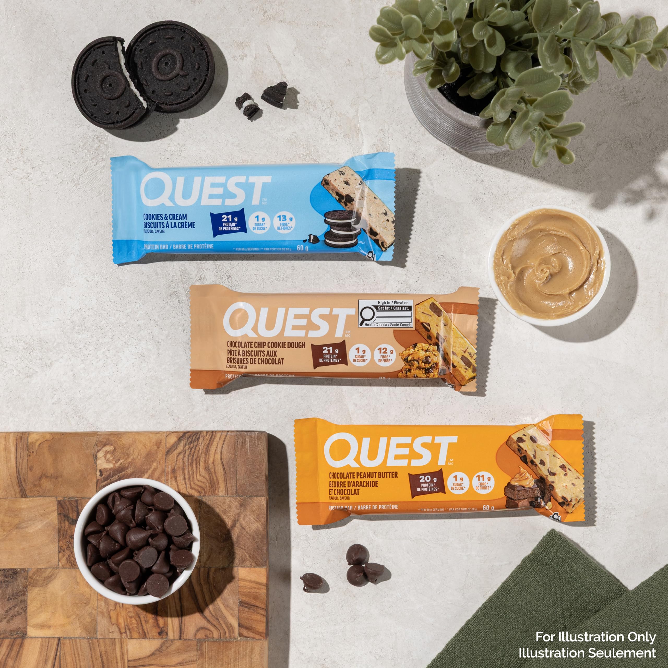 Quest Nutrition Cookies & Cream Protein Bars, 21g Protein, 12 Count — Amazon image 4