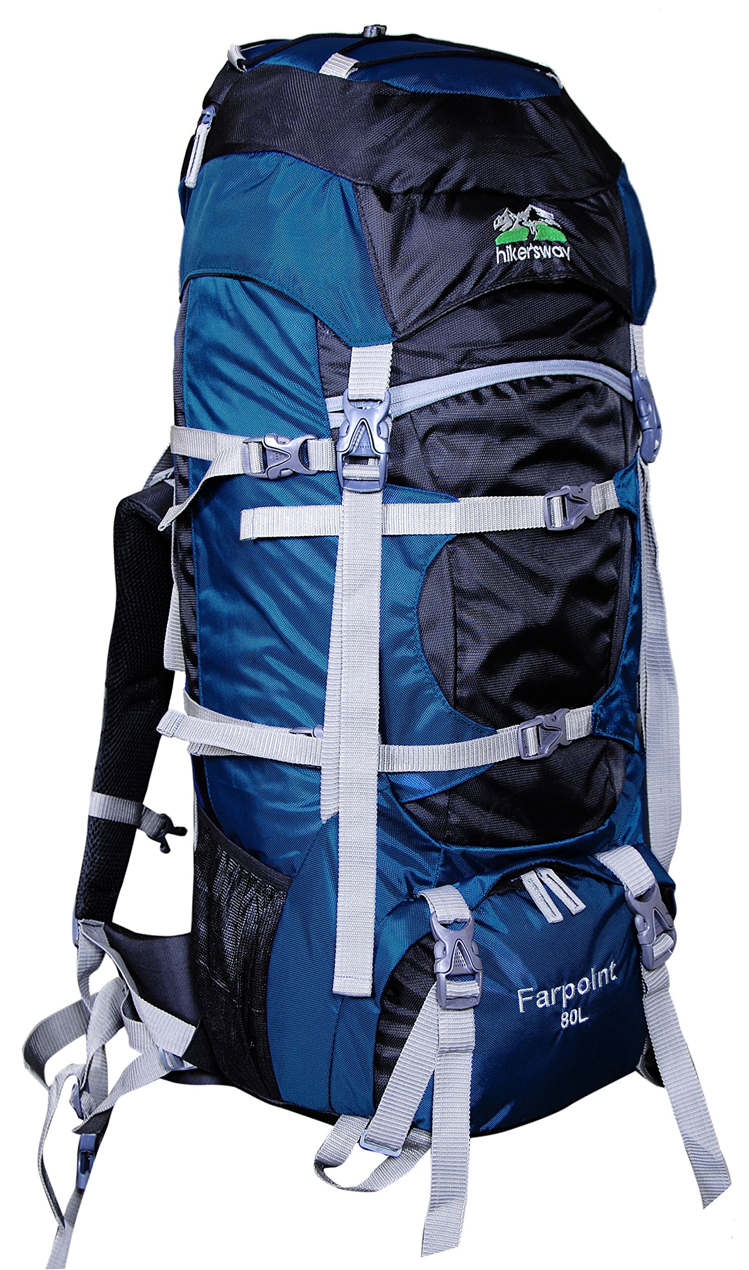 hiker's way80 Ltrs Rucksack Bags Trekking Bags, Backpack, Travelling Bag for men & women with Rain Cover