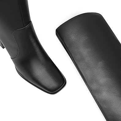 MIRAAZZURRA Laarzen voor dames, dikke hoge laarzen, vierkante teen, dikke hoge hakken, dameslaarzen met hak voor vrouwen, bruin, 41 EU MIRAAZZURRA Laarzen voor dames, dikke hoge laarzen, vierkante teen, dikke hoge hakken, dameslaarzen met hak voor vrouwen, bruin, 41 EU
