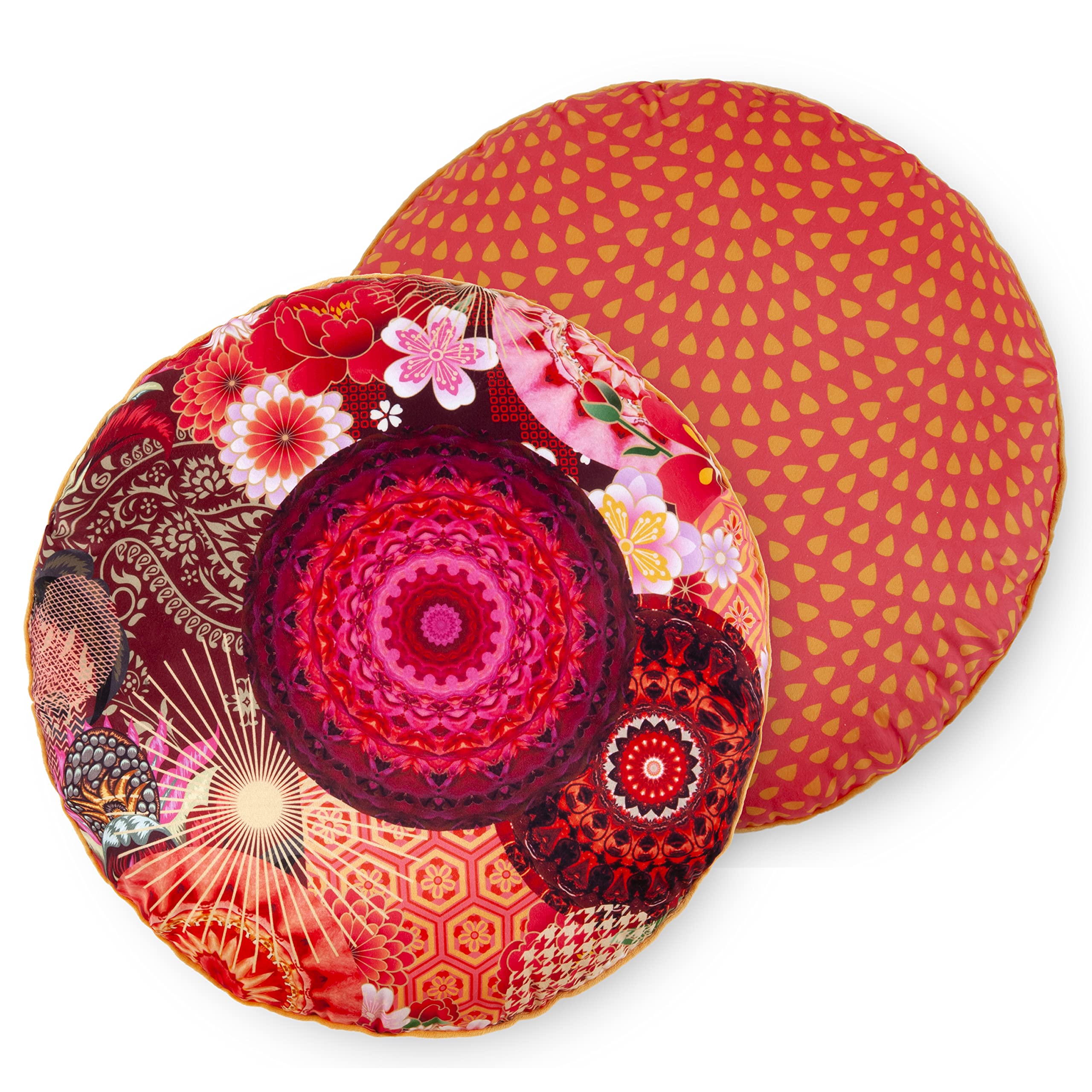 Coussin décoratif rouge 55cm HIP en polyester | Réf 30094