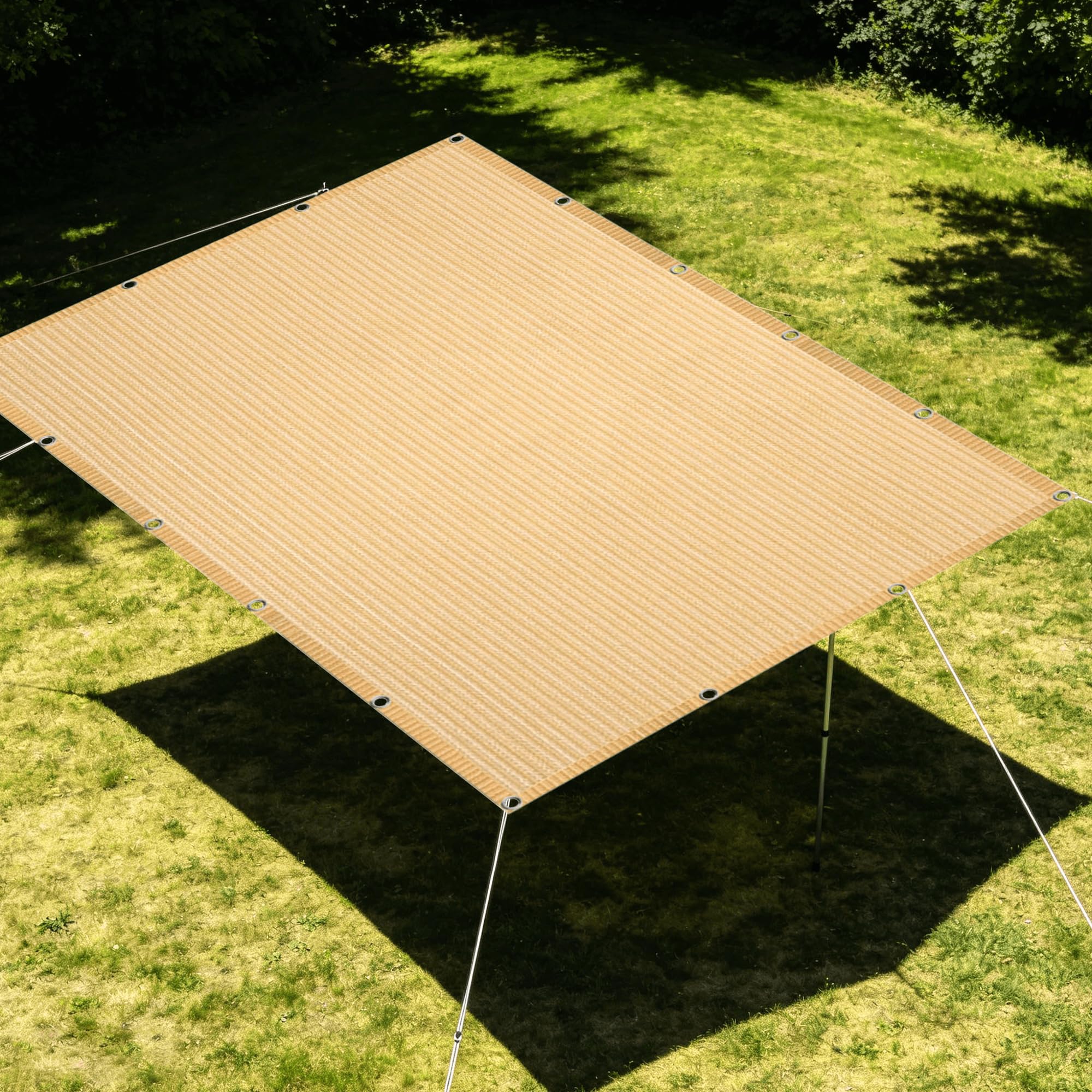 Filet d'ombrage pour terrasse et pergola, la voile crème 1.5m pour vos après-midi d'été