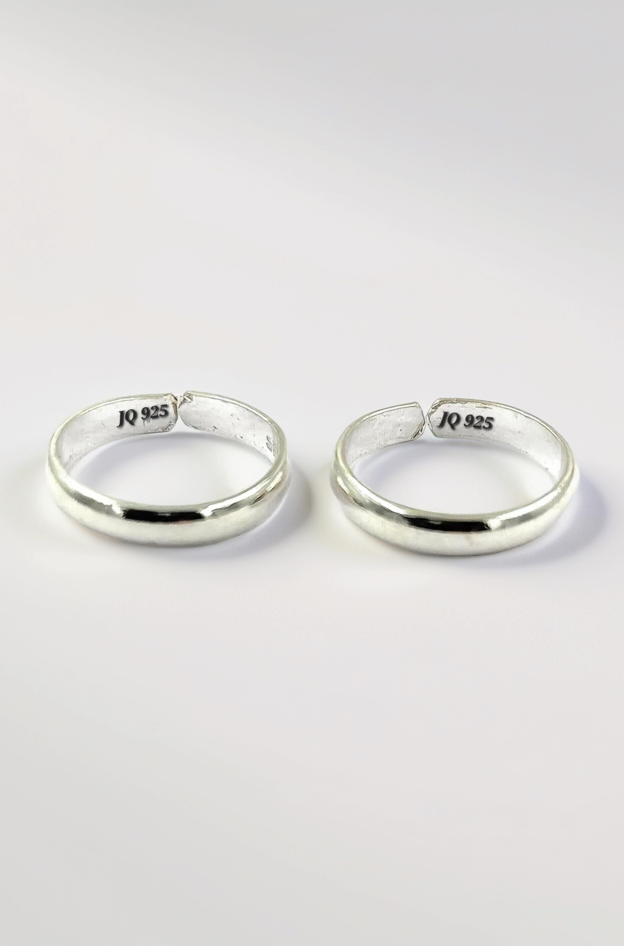 925 Pure Silver Plain Toe Ring For Women and Girls Bichchiya Adjustable Comfortable Glossy Finish -925 Sterling Hallmark (Plain)