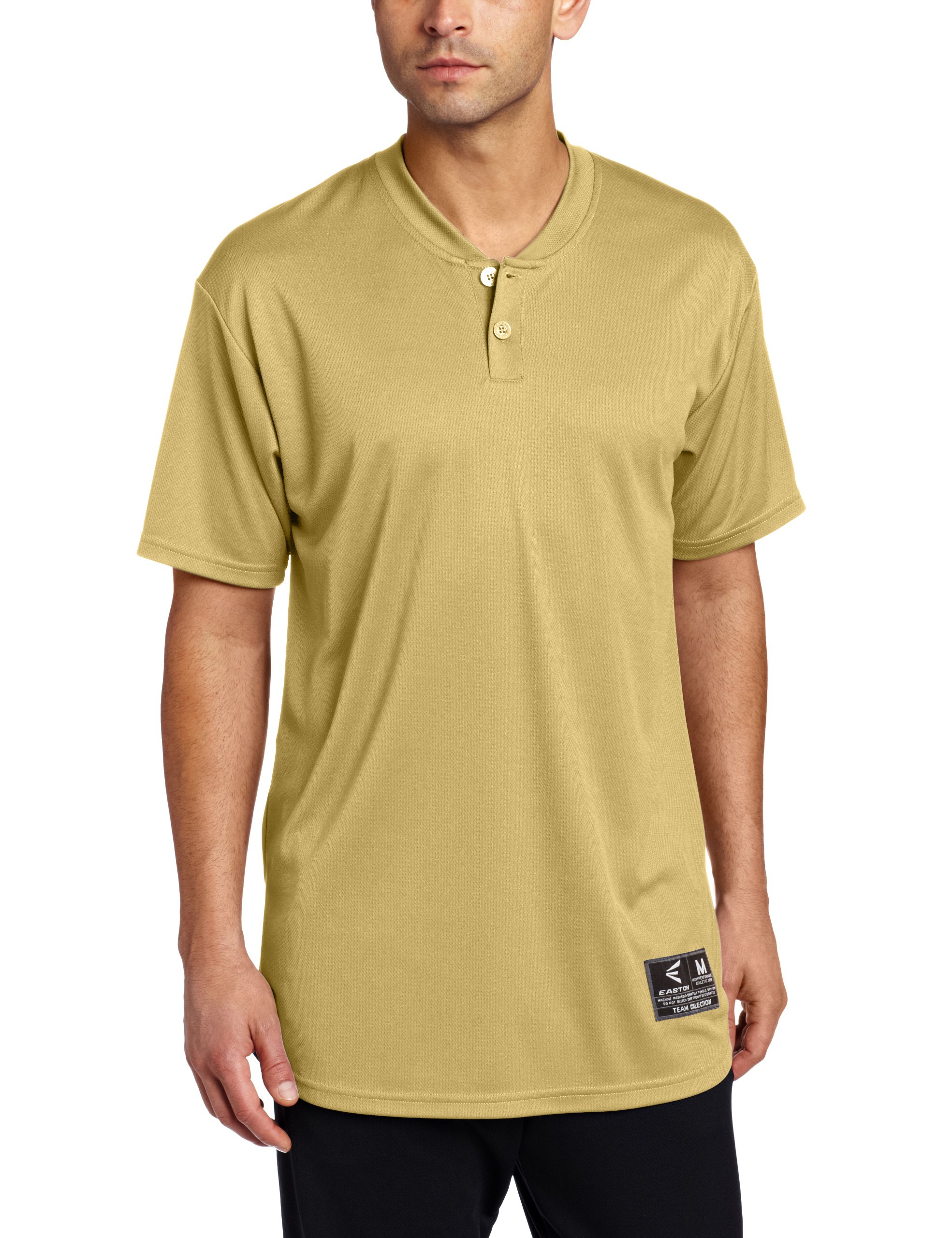 Easton Skinz 2 Button Placket Jersey, Vegas Gold, Small